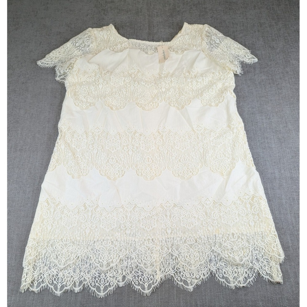 NWT Sundance Dress Women XXL Ivory Lace Northern Sky Boho Chic Cottagecore Plus